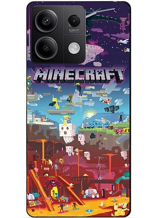 Чехол силиконовый бампер для xiaomi redmi note 13 5g игра minecraft майнкрафт