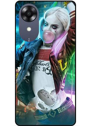 Силиконовый бампер чехол для oppo a17k с рисунком harley quinn харли квинн joker