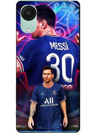 Чехол силиконовый бампер для samsung a03 core с рисунком месси псж messi