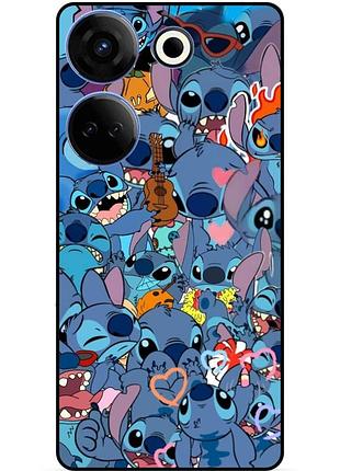 Силіконовий бампер чохол для tecno camon 20 pro стіч stitch
