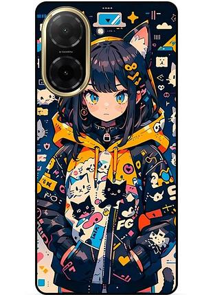 Силіконовий бампер чохол для xiaomi redmi a5 з малюнком котики аніме