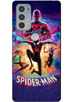 Силіконовий чохол бампер для motorola edge 20 spider man людина-павук