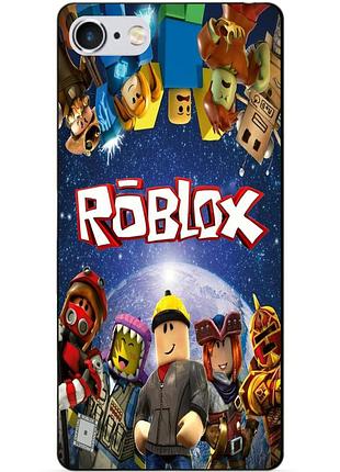 Силиконовый чехол бампер для iphone 6 с рисунком роблокс roblox