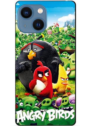 Силіконовий чохол бампер для iphone 13 з малюнком angry birds енгрі бердс