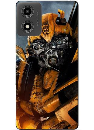 Силіконовий чохол бампер для motorola moto e14 з малюнком бамблбі bumblebee трансформери