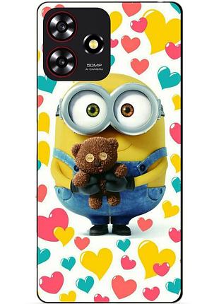 Силіконовий чохол бампер для zte blade a73 з малюнком міньйон боб minion