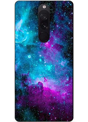 Силиконовый бампер чехол для xiaomi redmi 8 с рисунком галактика