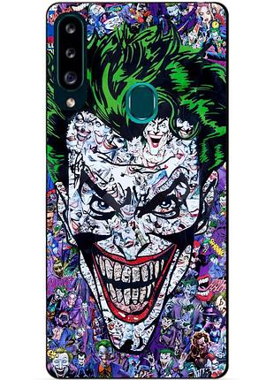 Силиконовый чехол бампер для samsung a20s 2019 galaxy a207f с рисунком джокер