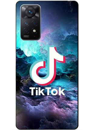 Силиконовий бампер чехол для xiaomi redmi note 11 pro з рисунком tik