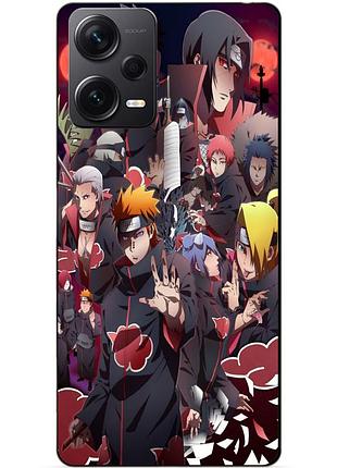 Силиконовый бампер чехол для xiaomi redmi note 12 pro plus с рисунком наруто аниме naruto