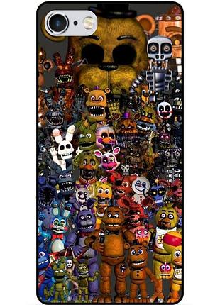 Силиконовый бампер чехол для iphone 6 с рисунком freddy фредди аниматроники