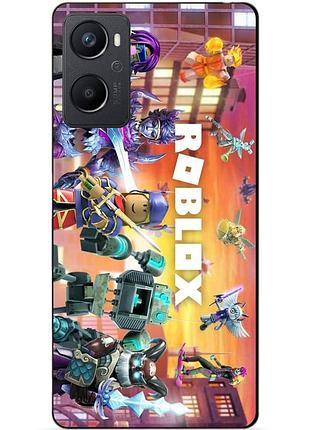 Силиконовый чехол бампер для oppo a96 с картинкой роблокс roblox