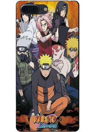 Силиконовый чехол бампер для iphone 7 plus с рисунком naruto наруто аниме