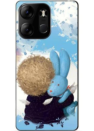 Силиконовый бампер чехол для tecno spark go 2023 с рисунком любимый зайка
