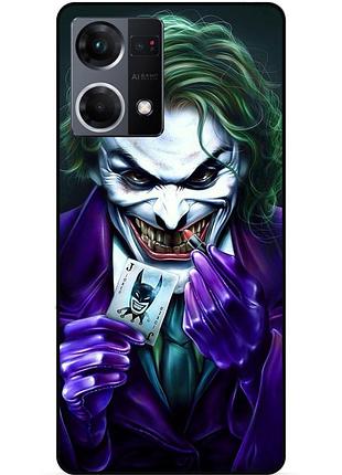Силиконовый бампер чехол для oppo reno 7 с рисунком joker джокер