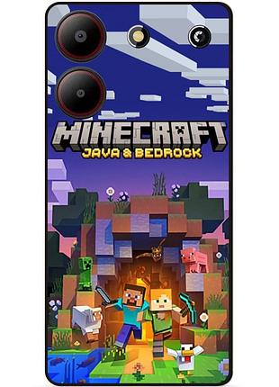 Силіконовий чохол бампер для zte blade a54 з картинкою майнкрафт minecraft