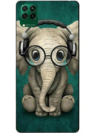 Силиконовый чехол бампер для huawei p40 lite с рисунком слоник