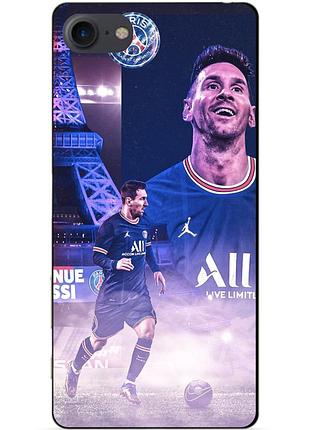 Силиконовый чехол бампер для iphone se 3 2022 с рисунком messi psg месси