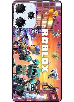 Силиконовый бампер чехол для xiaomi redmi 12 картинка роблокс roblox