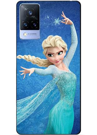 Силіконовий бампер чохол для vivo v21 з малюнком ельза