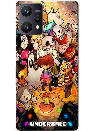 Силиконовый чехол бампер для realme 9 / 9 pro plus с рисунком андертейл undertale