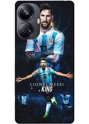 Силиконовый чехол бампер для realme 10 pro plus с рисунком messi аргентина месси