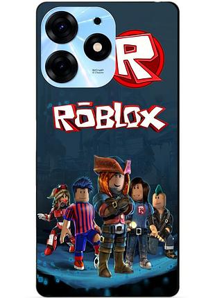 Силіконовий чохол бампер для tecno spark 10 pro з малюнком roblox роблокс