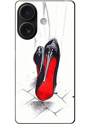 Чехол силиконовый бампер для iphone 16 с рисунком туфли