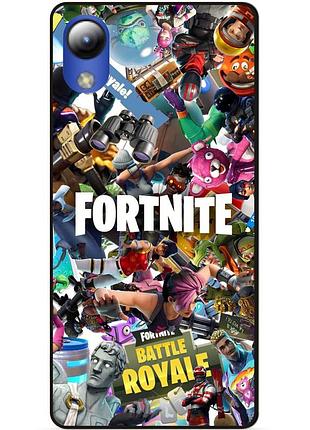 Силиконовый чехол бампер для zte blade l8 с картинкой fortnite фортнайт