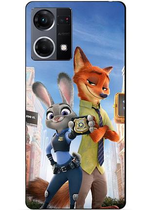 Силіконовий чохол бампер для oppo reno 7 з малюнком джуді зверополіс zootopia