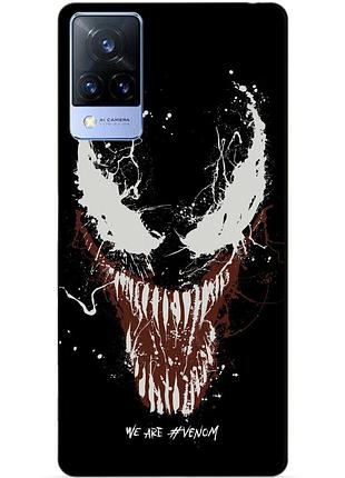 Силиконовый бампер чехол для vivo v21 с рисунком веном