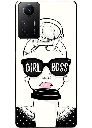 Силіконовий бампер чохол для xiaomi redmi note 12s з малюнком girl boss