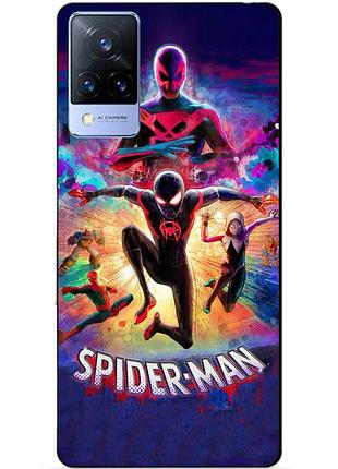 Силіконовий бампер чохол для vivo v21 spider man