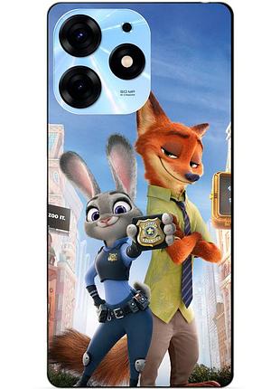 Силіконовий чохол бампер для tecno spark 10 pro з малюнком джуді зверополіс zootopia
