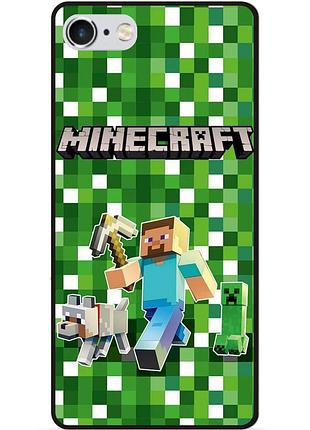 Силіконовий чохол бампер для iphone 6 стів minecraft кріпер майнкрафт