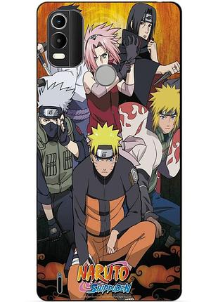 Силиконовый чехол бампер для nokia c21 plus с рисунком naruto наруто аниме
