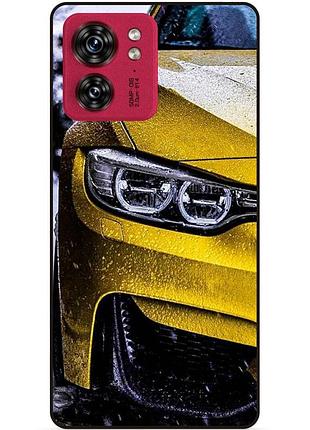 Силіконовий чохол бампер для motorola edge 40 з малюнком bmw бмв машина авто