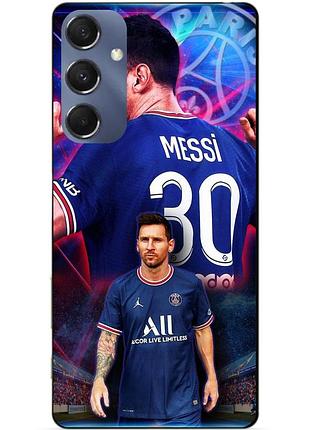 Силіконовий чохол бампер для samsung m34 5g з малюнком мессі псж messi
