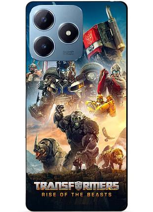 Чехол силиконовый бампер для realme c63 с картинкой звероботы трансформеры transformers