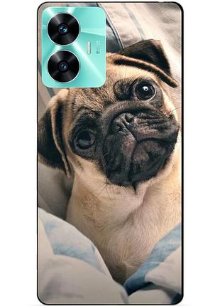 Силіконовий чохол бампер для realme c55 з малюнком фото мопс
