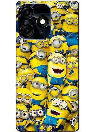 Силіконовий чохол бампер для tecno spark 10c з малюнком міньйони minion