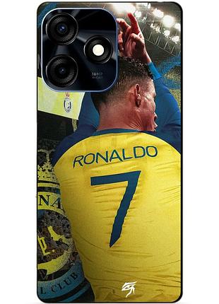 Силіконовий чохол бампер для tecno spark 10c з малюнком ronaldo аль наср роналдо