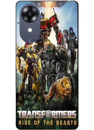 Силиконовый чехол бампер для oppo a17k звероботы трансформеры transformers