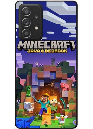 Чехол силиконовый бампер для samsung a32 с картинкой майнкрафт minecraft