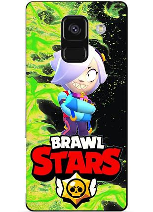 Чехол силиконовый бампер для samsung a8 plus с героем бравл колетт