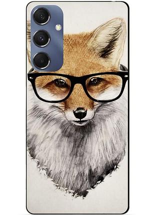 Силиконовый чехол бампер для samsung m34 5g с рисунком лиса