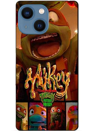 Силиконовый чехол бампер для iphone 13 с рисунком майки mikey черепашки ниндзя