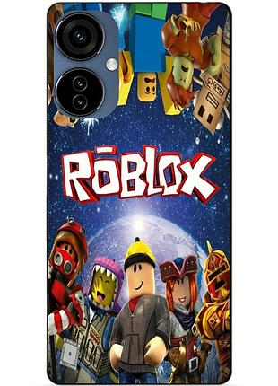 Силиконовый чехол бампер для tecno camon 19 neo с рисунком роблокс roblox