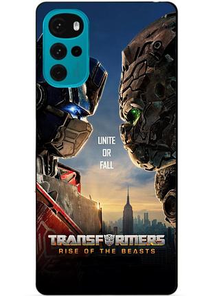 Силіконовий чохол бампер для motorola moto g22 з малюнком звіробої трансформери transformers