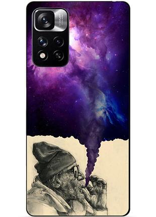 Силиконовый чехол бампер для xiaomi redmi note 11 pro plus 5g с рисунком дед космос галактика